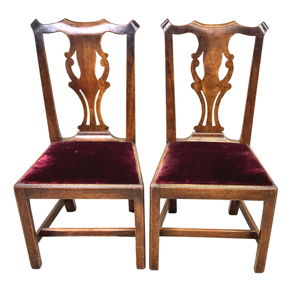 Set Of Six Georgian Walnut Dining Chairs View V