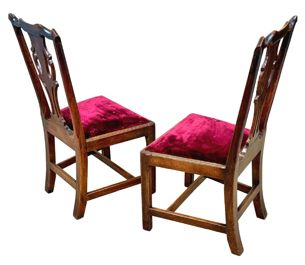 Set Of Six Georgian Walnut Dining Chairs View XI