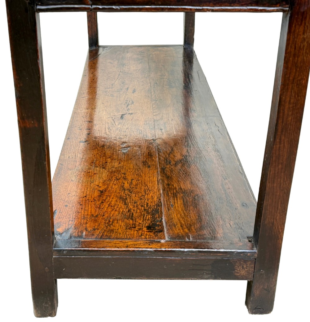 Small Georgian 18th Century Oak Dresser Base View X