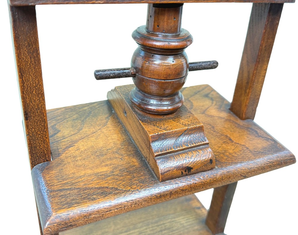 19th Century Dutch Walnut Miniature Book Press View VI