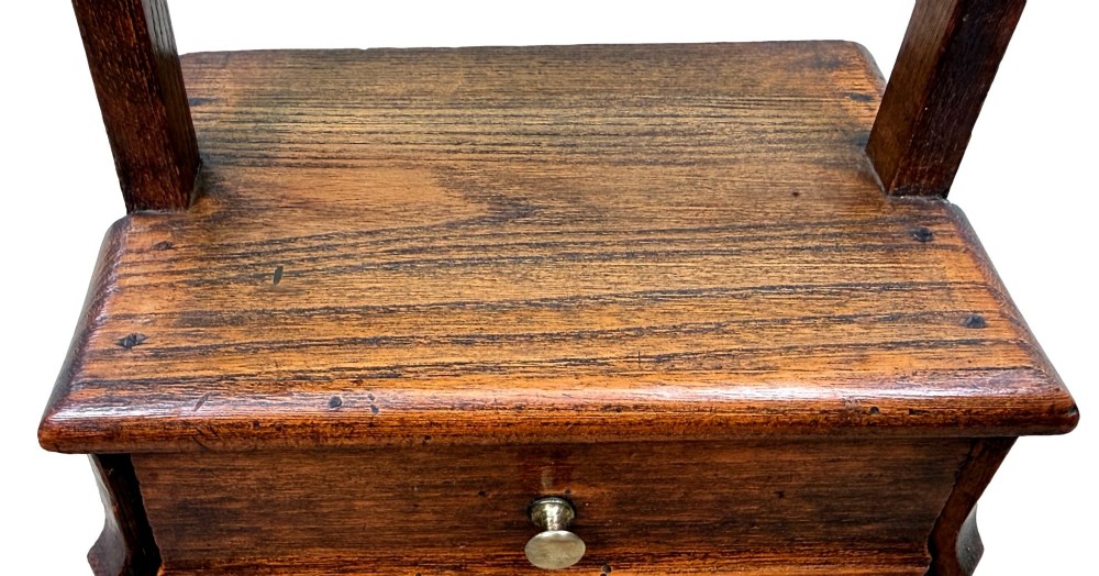19th Century Dutch Walnut Miniature Book Press View VII