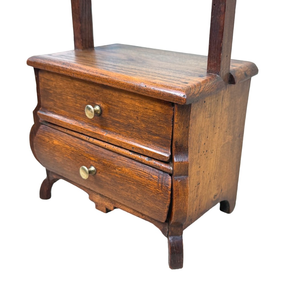 19th Century Dutch Walnut Miniature Book Press View IX
