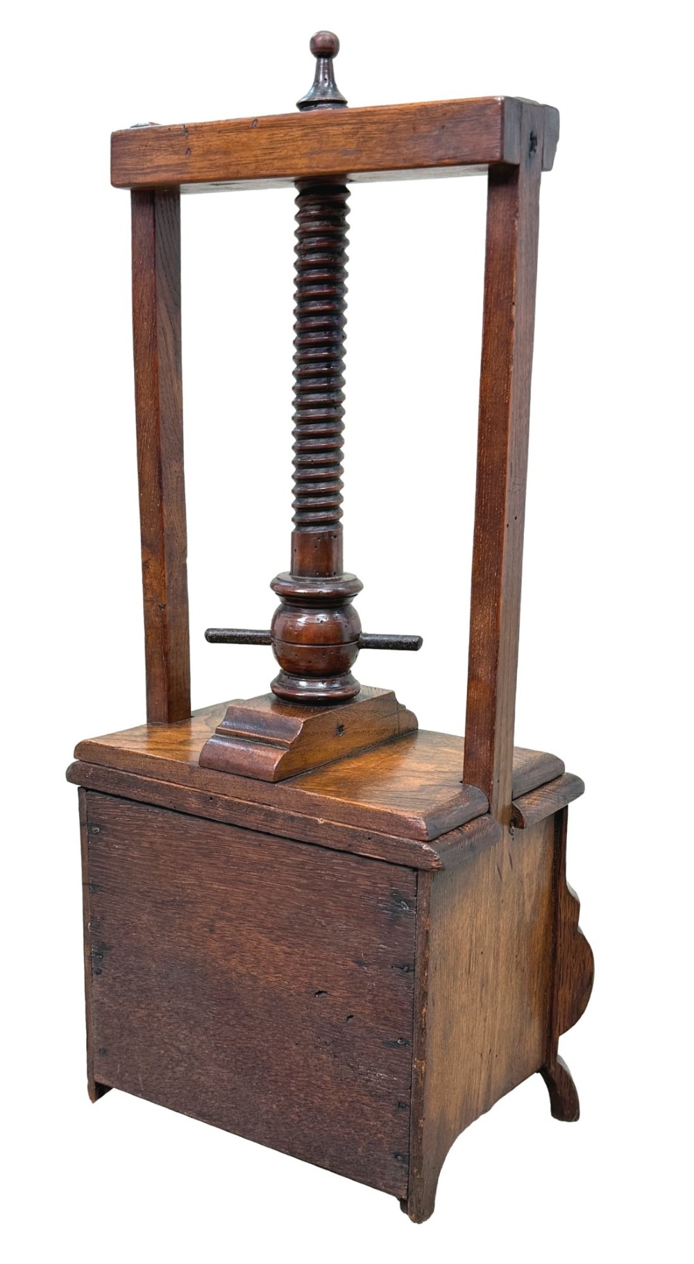 19th Century Dutch Walnut Miniature Book Press View X
