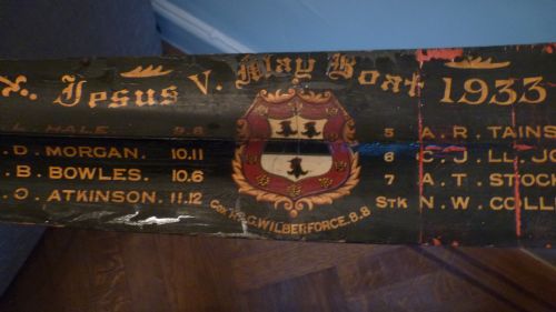 Antique Wooden Oar from Jesus College Cambridge