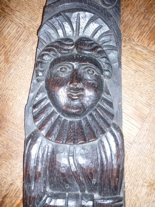 Carved Oak 16th Century Panel James I