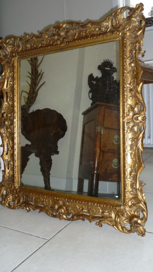 Victorian Wooden Gilt Overmantel Mirror