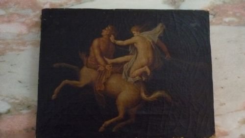 18th Century Oil Painting Centaur Angel Michaelangelo Maestri