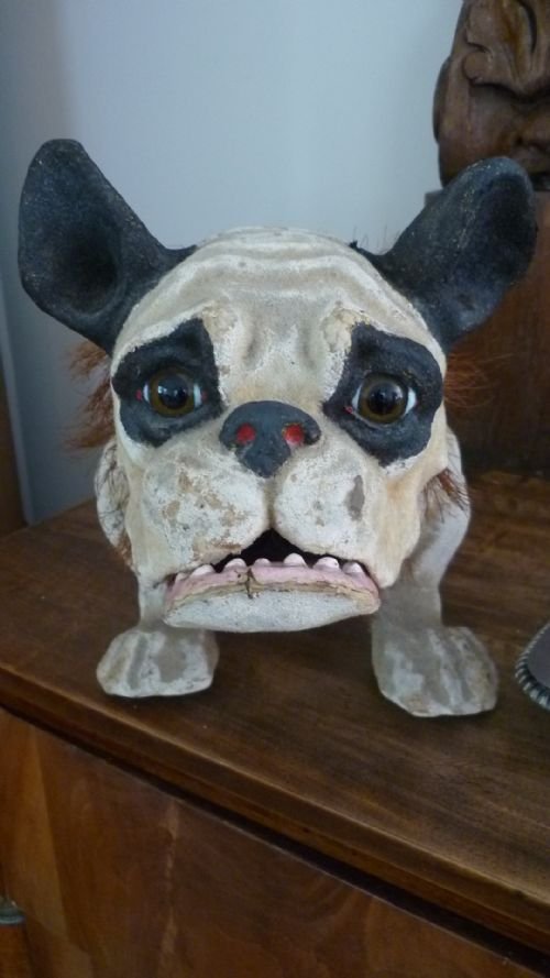 Papier Mache French Bulldog Circa 1890