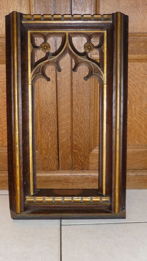 19th Century Gothic Church Panel Mirror