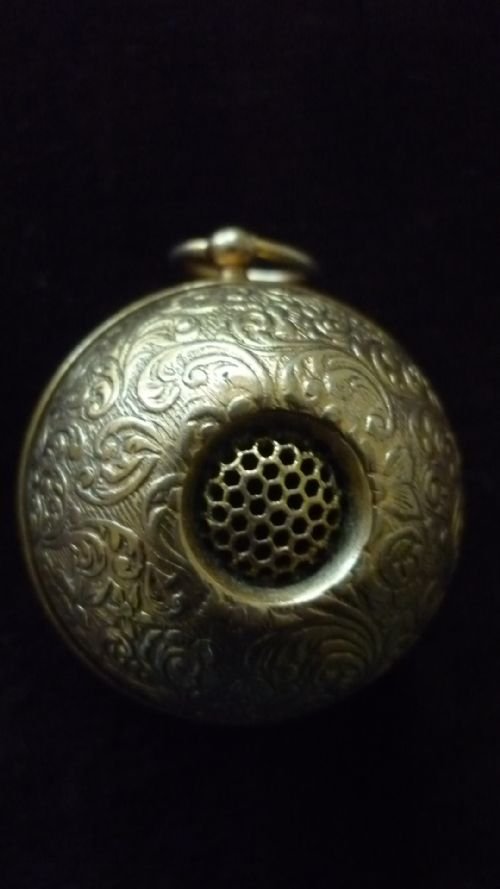 Rare Victorian Filigree Ball Shaped Siren Whistle