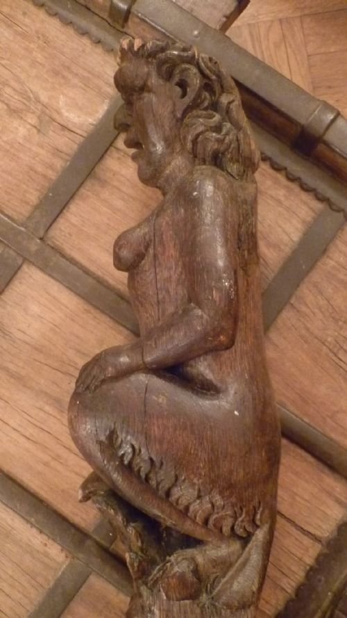 18th Century Carved Oak Satyr Gargoyle Carving