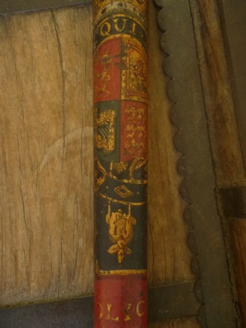 Victorian Wooden Police Truncheon Coat of Arms Crown