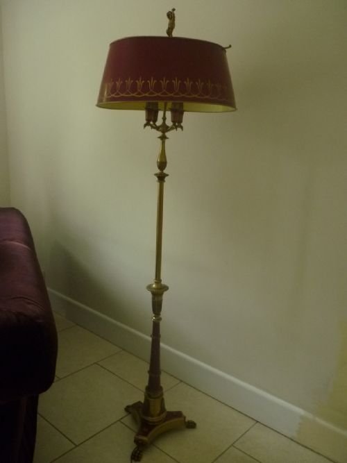 Antique French Empire Bouilotte Standard Lamp