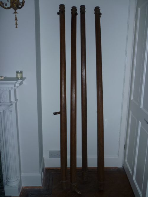 Antique Carved Oak Robert Mouseman Pillars Posts
