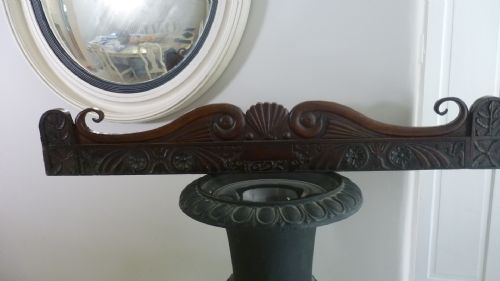 17th Century Carved Oak Pediment Panel Serpents & Tree of Life Dated 1625