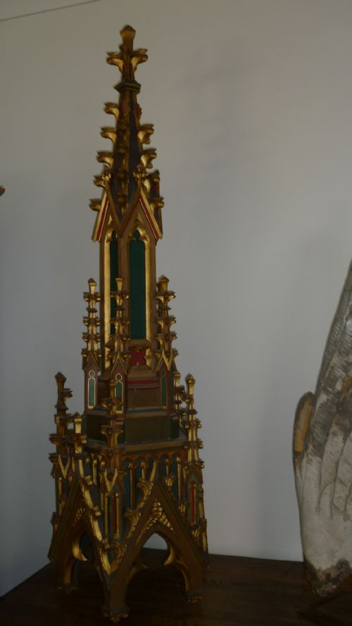 19th Century Gothic Wooden Church Font Cover