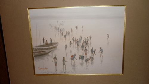 Antique Japanese Watercolour Painting by Eika Kato