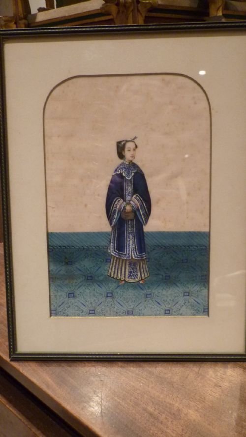 19th Century Chinese Rice Paper Pith Paper of an Empress