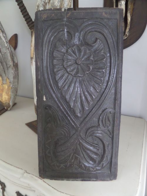 17th Century Amphibaena Heart & Rose Panel