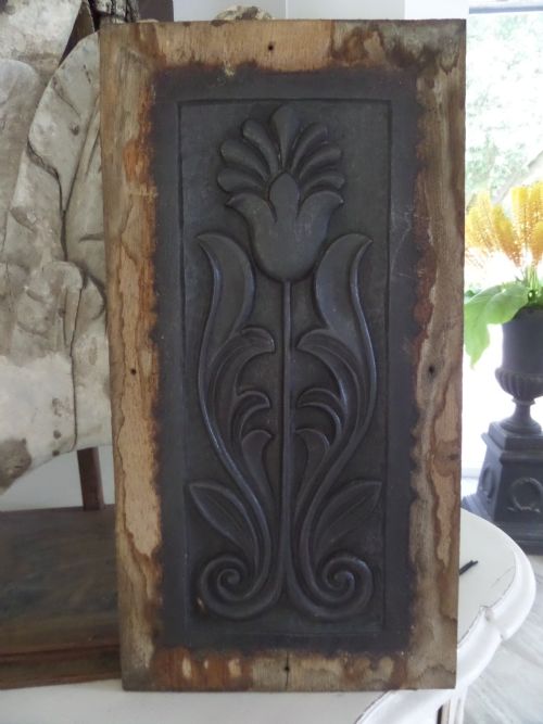 17th Century Carved Oak Tulip Panel
