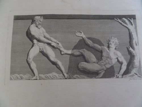 18th Century Engraving James Basire Antiquities of Athens Gladiators