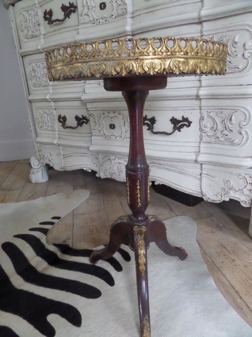 Antique French Ormolu Marble Top Side Table