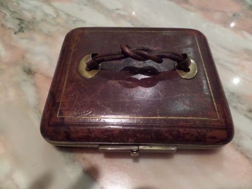 Victorian Concertina Leather & Brass Desk Case Box