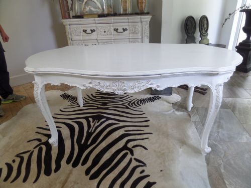 Very Large 8' 5" Antique French Louis Xvi Rococo Dining Table 103"