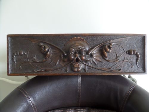 19th Century Carved Walnut Mythical Panel