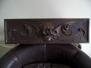19th Century Carved Walnut Winged Devil Panel Plaque