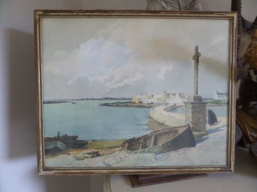 Stunning Antique French Oil Painting Signed Maurice Pellerier Listed Artist Gothic
