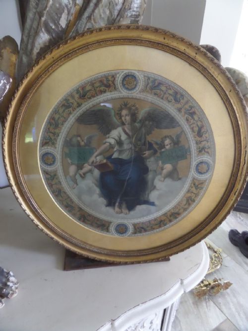 Antique Arundel Society Chromolithograph Raffaelle Poetry
