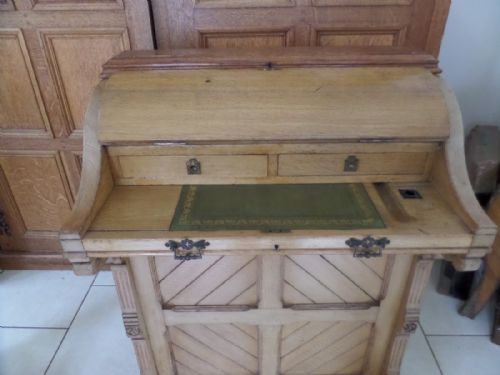 19th Century Desk Davenport Carved Oak Gothic