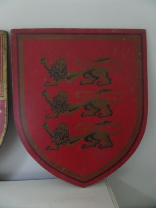 Antique Shield Plaque of the Royal Arms Heraldic Painted