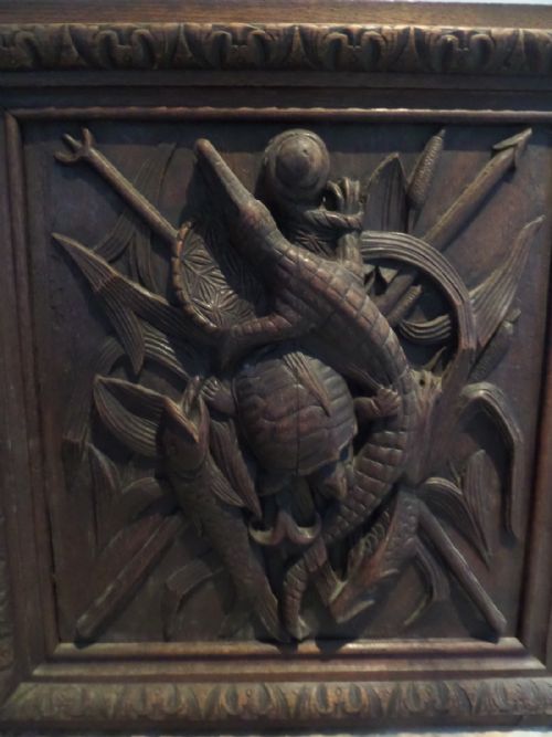 19th Century Heavily Carved Black Forest Hunting Panel