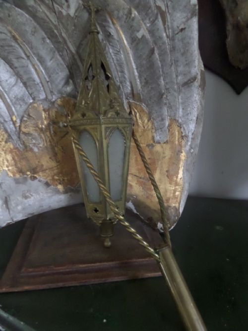 Antique Church Processional Lamp Candlestick Chandelier