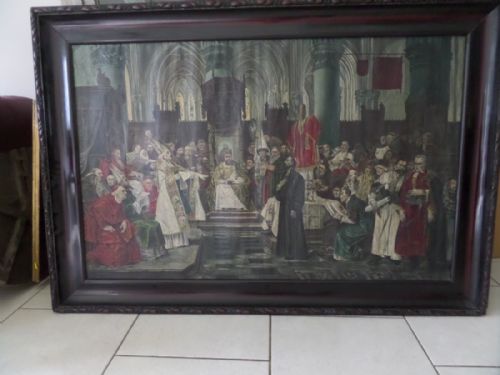 Huge Oil Painting After Vaclav Brozik, 'Jan Hus Before the Council of Constance