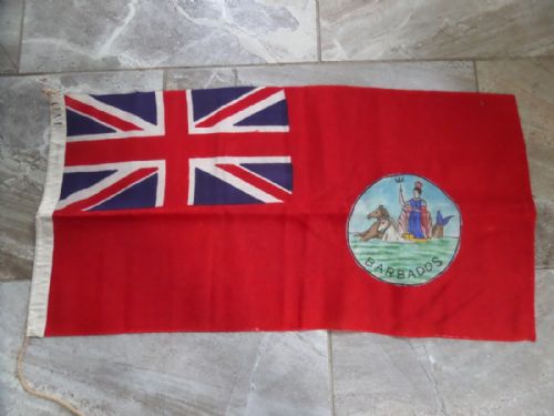 Antique Red Ensign Union Jack Flag Barbados Stitched