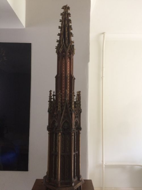 19th Century Carved Wooden Gothic Pugin Ecclesiastical Church Spire