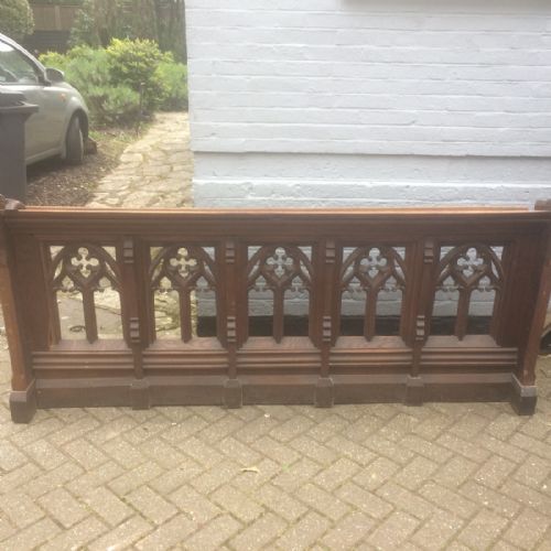 19th Century Carved Oak Gothic Church Screen