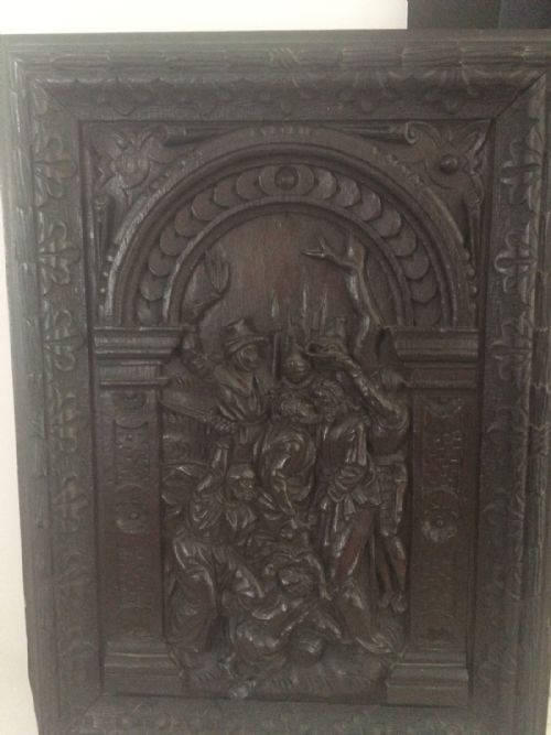 Early 19th Century Carved Oak Religious Gothic Panel