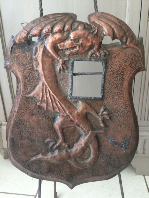 Arts Crafts Newlyn Copper Dragon Screen