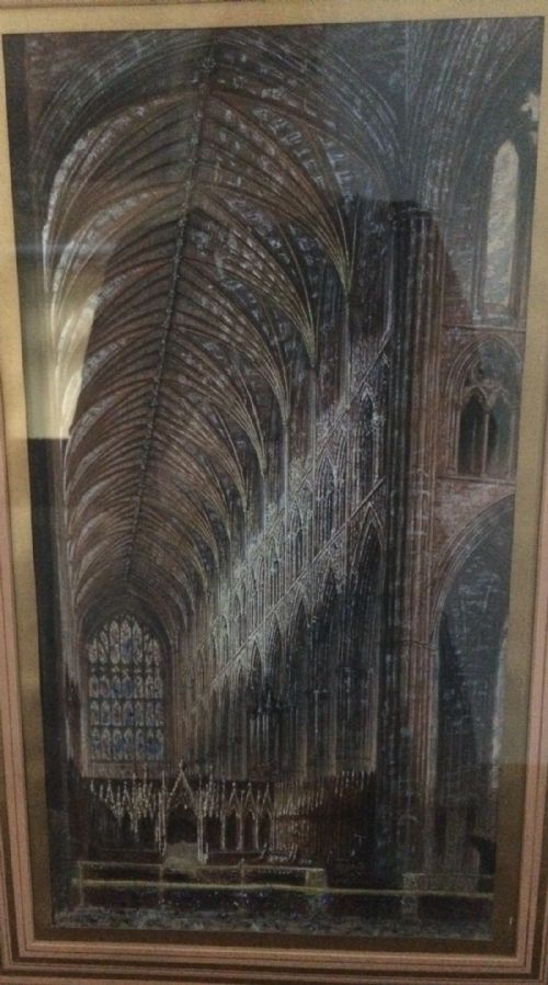 19th Century Watercolour Painting of Westminster Abbey