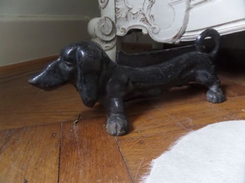 Antique Dachshund Dog  Boot Scraper