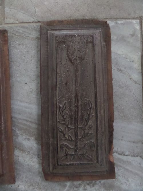 16th Century Carved Oak Panel of a Tulip