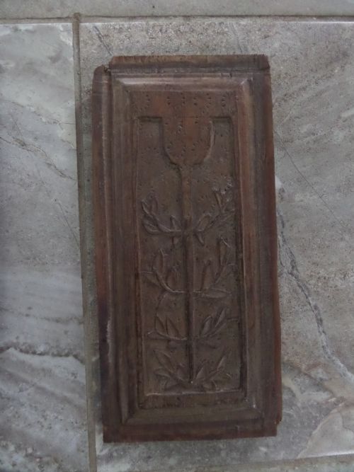 16th Century Carved Walnut Panel of a Tulip