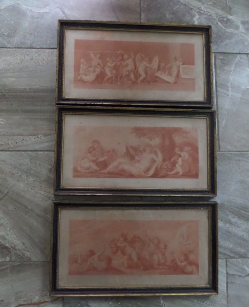 19th Century Bartolozzi Engraving  Dated 1807 Cherubs X 3