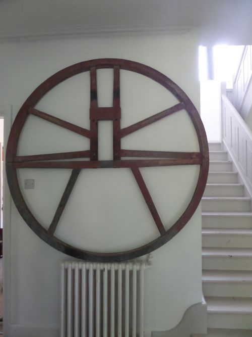 Architectural 19th Century Huge Gothic Carved Oak Church Wheel