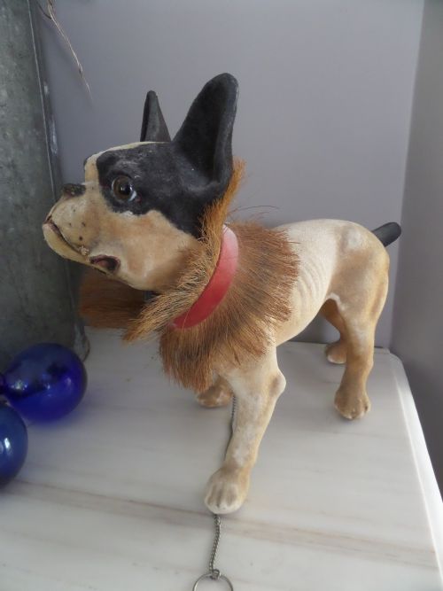 Antique French Papier Mache Bulldog