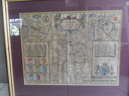17th Century Map of Huntington John Speed